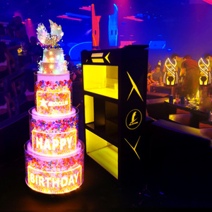 LED Birthday Cake Cart Colorful <b>Remote</b> Control Multifunctional <b>Switch</b> Panel Commercial Venues Bars Nightclubs KTVs Parties - Product Image 3