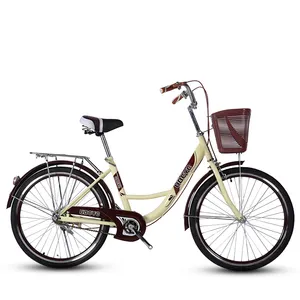 成人7速26英寸女士铝复古自行车女士复古城市自行车低价