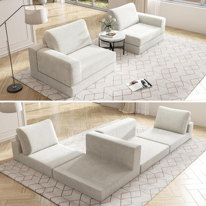 Canapé-lit modulaire compressé pour salon et chambre à coucher, avec housse en velours côtelé amovible et lavable – Vente en gros usine - Product Image 2