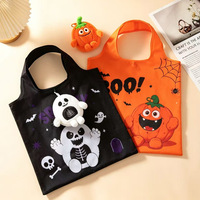 Sac de courses réutilisable en forme de poupée en peluche mignonne, sac de rangement portable, sac à main amusant pour Halloween, sac de courses pliable et écologique