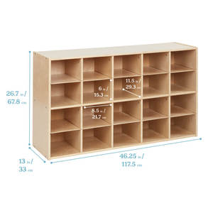 Armoire de <span class=keywords><strong>rangement</strong></span> en bois à grande capacité <span class=keywords><strong>avec</strong></span> 20 compartiments, organisateur simplifié pour l'école, le salon, les jouets, la garderie, la salle de classe - Product Image 2