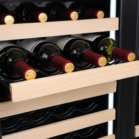 Compresseur double zone de haute qualité, refroidisseur électrique de cave à vin commerciale à 2 portes