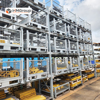Conteneur de palette pliable et empilable en fil métallique galvanisé, robuste, pour stockage industriel personnalisé en entrepôt