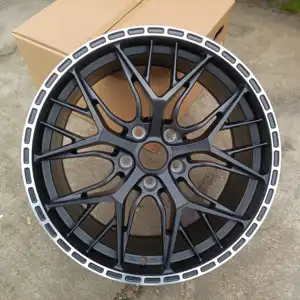 Nieuwe Aangepaste Aftermarket Design Auto Wielen 18 Inch 5X114.3 Velgen Mat Zwart + Rode Lijn Legering Personenauto Wielen