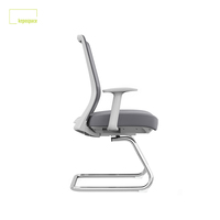 Chaise de conférence ergonomique en maille à dossier mi-haut au design moderne et confortable, chaise de visiteur en maille, chaise de bureau en maille pour salle de réunion