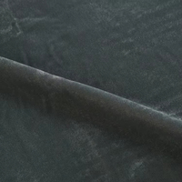 Tissu en velours teint gris uni 100 % polyester 200-220 GSM, motif personnalisé tissé, vente en gros