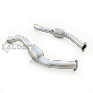 Pour Infiniti Q50 Q60 3.0T VR30 Downpipe 2016-2024 |   Collecteur d'échappement sans catalyseur en acier inoxydable 304 avec espaceur O2, montage direct - Product Image 6