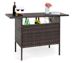 Prodotto Flatpack <span class=keywords><strong>da</strong></span> giardino Sea Beach Pool Side Wine Rack Cabinet tavolo <span class=keywords><strong>da</strong></span> Bar in Rattan per esterni - Product Image 2