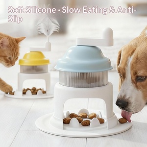 Jouet éducatif pour animaux de compagnie, plumes rotatives, distributeur de nourriture, conçu pour chiens et chats, entraînement de l'<span class=keywords><strong>intelligence</strong></span>, soulagement de l'ennui - Product Image 4