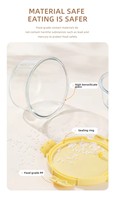 Ensemble de contenants de préparation de repas en verre résistant à la chaleur, écologiques et modernes, avec couvercles hermétiques, compatibles avec le four à micro-ondes