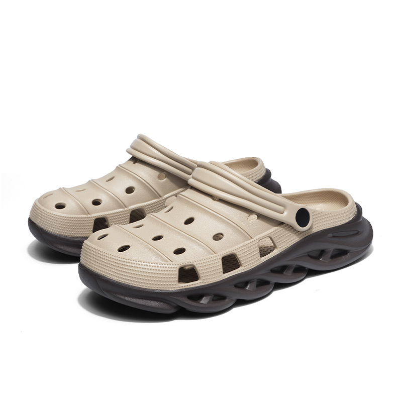 Сандалии мужские с перекрестными ремешками, уличная пляжная обувь, модные легкие босоножки из ЭВА, черные, летние