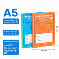 Carnet d'exercices scolaire en gros pour campus, agrafé, pages intérieures personnalisées, couverture en carton blanc, fabricant de cahiers pour usage scolaire