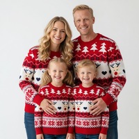 Nouveaux pulls en viscose color-block style européen et américain pour l'automne-hiver 2026, idéaux pour les fêtes de Noël en famille