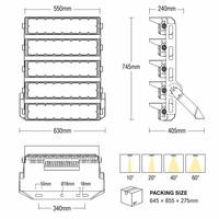 Reflector LED para Exteriores de Alta Potencia, 200000lm, 1250W, Antideslumbrante, IP66, Impermeable, de Aluminio SMD, para Estadios Deportivos de Fútbol