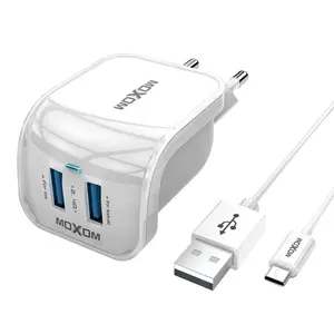 For Kindle iPad 2.4A Fast Phone ladegerät White MOXOM 12W USB Plug Charger From Guangzhou