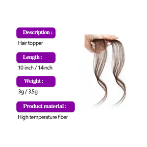 En gros 10 pouces <span class=keywords><strong>naturel</strong></span> Invisible synthétique avant côté <span class=keywords><strong>frange</strong></span> Extension de <span class=keywords><strong>cheveux</strong></span> longs ondulés bouclés <span class=keywords><strong>Clip</strong></span> dans le côté Air Bangs - Product Image 3
