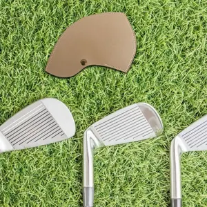 Penutup Kepala Tongkat Golf, Aksesoris Olahraga Luar Ruangan, Kulit PU Buatan Tangan, Tahan Lama, Penutup Kepala Klub Golf