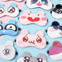 Masker tidur lucu berkualitas tinggi mewah Super lembut Band elastis yang dapat disesuaikan pasokan kesehatan mata kartun es kompres eyeshadks