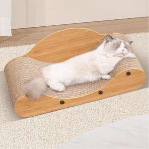 Kucing Scratcher santai kardus kursi goresan kucing tidur kardus untuk kucing dalam ruangan - Product Image 2