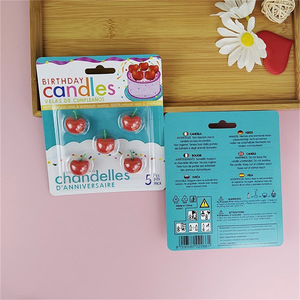 Velas de cumpleaños con forma de cereza, 5 piezas, decoraciones para pastel con forma de fruta para fiestas - Product Image 5