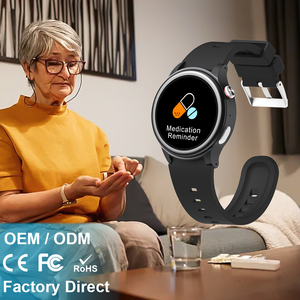 Montre connectée GPS 4G L28 pour personnes âgées, écran AMOLED, bouton SOS d'urgence, étanche IP67, moniteur de fréquence cardiaque, magnétique - Product Image 1
