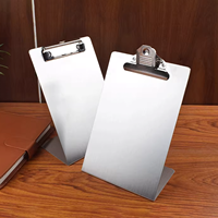 Support de menu en métal personnalisé, porte-affiche de table en acier inoxydable, porte-numéro de table, support de carte de table