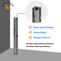 Pisau Router Warrior's Bit 6MM, Mata Bor Lurus Berlapis Aluminium Timah, ODM OEM, untuk Pengerjaan Kayu, 3F, Presisi Tinggi, Kecepatan Tinggi, Pemotong Trimming dan Milling
