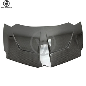 New Design 1016 Style Dry Full Carbon Fiber <b>Bonnet</b>/Hood Lambo Aventador LP700 2011-2015 Black Glossy Twill Weave - Product Image 1