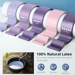 REACH RoHS CE Certified Natural Latex <strong>Resistance</strong> <strong>Bands</strong> <strong>Loop</strong> 5 Levels 5-40 Lbs Fitness Training Exercise Minibands - Product Image 2