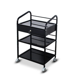 Dongpin Beauty Tempered Glass <b>Tool</b> Cart 57x41.5x86 Mobile Salon <b>Trolley</b> With Drawer And Wheels - Product Image 2