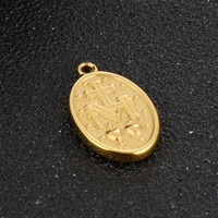 Usine en gros plaqué or et argent vierge marie métal pendentif à breloques style religieux médailles catholiques pendentifs