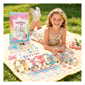 Kit de Fabrication de Serre-têtes Tendance pour Enfants, Breloques Licorne et Papillon, Fleurs en Mousse, Strass, Cadeau de Fête, Jouet - Product Image 2
