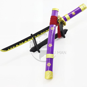 Katana <span class=keywords><strong>Enma</strong></span> de Metal de 45 cm, Espada Triple de <span class=keywords><strong>Zoro</strong></span>, Espada Coleccionable sin Afilar para Colección, Edades 5+, Unisex - Product Image 1