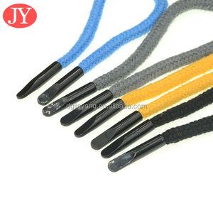 Durable <span class=keywords><strong>Blanc</strong></span> Coton Dentelle Plastique Dur Aglet Bouchon Hoodies Cap Dentelle Cordon Métal Basculement Remplacement Chaussure Dentelle - Product Image 3