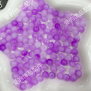 Acrylic <b>Beads</b> 6-10mm Round Candy Color Loose <b>Beads</b> For Jewelry Making Opp Bag Packing - Product Image 2