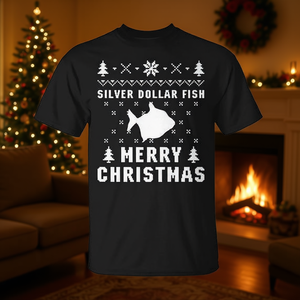 T-shirt haut de gamme Silver Dollar Fish Ugly Christmas Sweater - Product Image 3