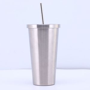 Gobelet isotherme personnalisé avec paille, en acier inoxydable, à isolation sous vide, pour café et voyage - Product Image 4