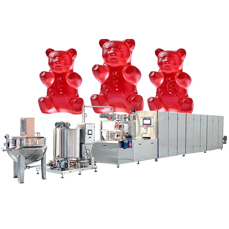 HNOC Proceso completo Candy Make 3D Gummy Pour Jelly Mold Coconut Soft Candy Machine