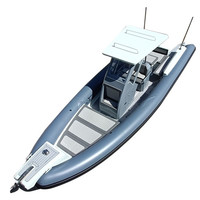 Bateau pneumatique RIB 860 à coque en aluminium double V profond de 29 pieds, haute vitesse, avec toit rigide en Hypalon Orca