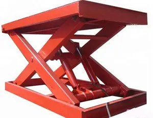 stationary indoor warehouse cargo 15000kg hydraulic scissor lift 2m manual scissor lift platform