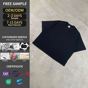 Camiseta Personalizada con Logotipo Gráfico, Camiseta Lisa para Impresión o Bordado, Estilo Urbano Informal Unisex, Corte Holgado de Algodón Grueso, Camisetas para Hombre - Product Image 1