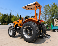 Tracteur agricole à roues 4x4 diesel 50HP 70HP 100HP de l'usine de Jining, directement de l'usine, avec des performances fiables
