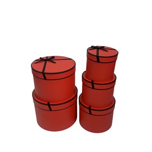 Caja de regalo de flores de forma redonda blanca 5 piezas por juego para embalaje de regalo de San Valentín y <span class=keywords><strong>arreglos</strong></span> florales - Product Image 4