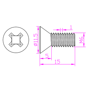 <span class=keywords><strong>Phillips</strong></span> Robertson Pozisquare Tornillo de Cabeza Plana Avellanada Personalizado M2-M8, Fabricación Rápida en China - Product Image 3