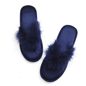 <span class=keywords><strong>Chanclas</strong></span> para <span class=keywords><strong>Mujer</strong></span>, Espuma Viscoelástica, Decoración de Plumas de Seda para Interiores, Pantuflas de Boda para Damas de Honor - Product Image 6