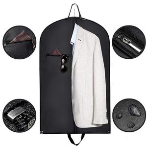 Total noir costume couverture sac pliant personnalisé imprimé Logo <span class=keywords><strong>robe</strong></span> couverture costume anti-poussière <span class=keywords><strong>lin</strong></span> réutilisable coton vêtement sac nouveau Style - Product Image 3
