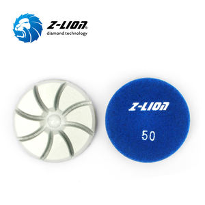 ZL-16KR Tampons de polissage blancs de 3 pouces Tampons polis en résine pour sol en béton sec pour rectifieuse planétaire - Product Image 5