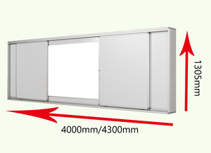 Ingebouwde 75 Inch <span class=keywords><strong>Whiteboard</strong></span> Extra Groot Droog Wisbord Magnetisch Wit Schrijven Horizontaal Schuifbord Voor School - Product Image 3