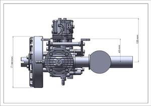Motor para Dron DLE128HD de 7.4kw, Generador Híbrido Refrigerado por Agua, Kit Eléctrico con Motor de Gasolina - Product Image 5