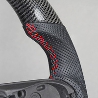 Volant de direction en fibre de carbone véritable tendance pour BMW Mini Cooper F55 F56 F57 Style sport Volant de direction de voiture Couleur personnalisée